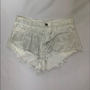 Shop Art silver shorts